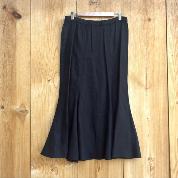 Braeda Horan Dresses & Skirts - Braeda Horan Long Black Linen Skirt Sz Medium